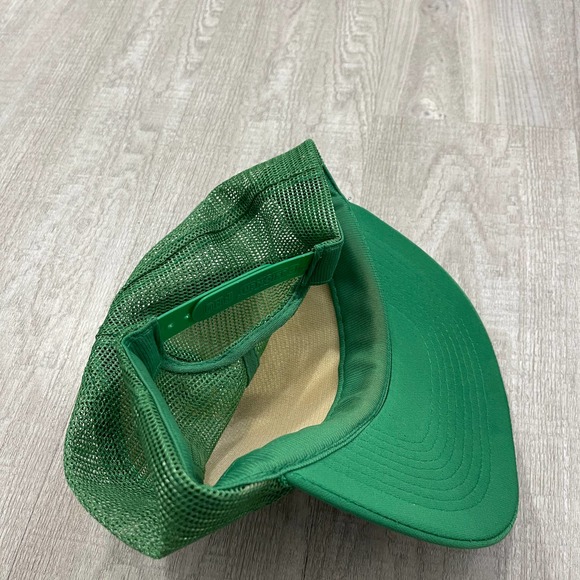 VINTAGE 1980s Make My Irish Eye Smile! Snapback Mesh Hat 80s Green - Picture 3 of 5